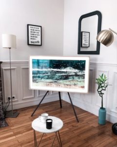 TV with floor stand- another example of best buy Tvs